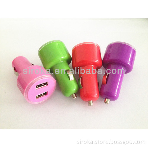 Free sample mobile phone accessories 5V 2.1A+1A dual port car charger mobile phone charger for Samsung Table PC
